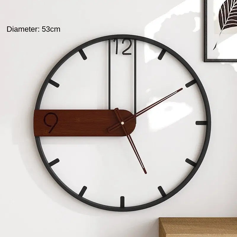 Horloge Industrielle Bois et Métal