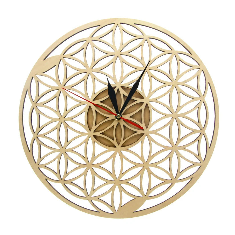 Horloge Murale Fleur de Vie