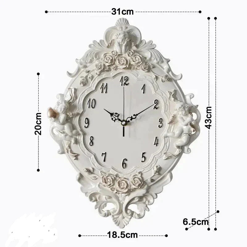 Horloge Murale Blanche et Bois